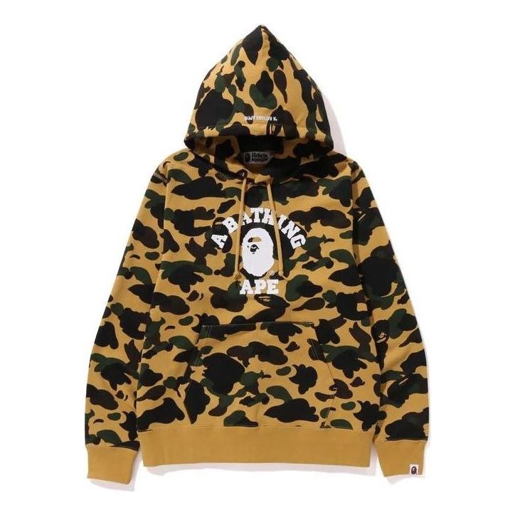 A Bathing Ape 1st Camo College Hoodie 'Yellow' 1K30-114-005-YELLOW
