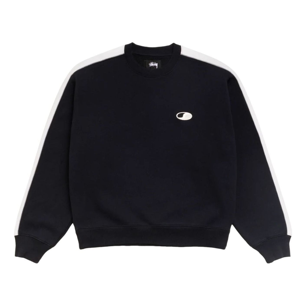 Stussy Paneled Stripe Crew 'Black' 118621-BLAC - Stussy Professional Edition