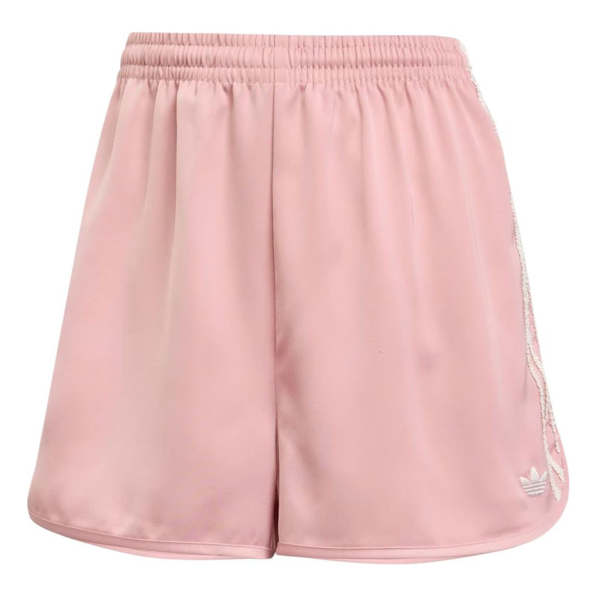 (WMNS) adidas Satin Shorts Ruffle 3-Stripes Asia Sizing 'Wonder Mauve' KC8818