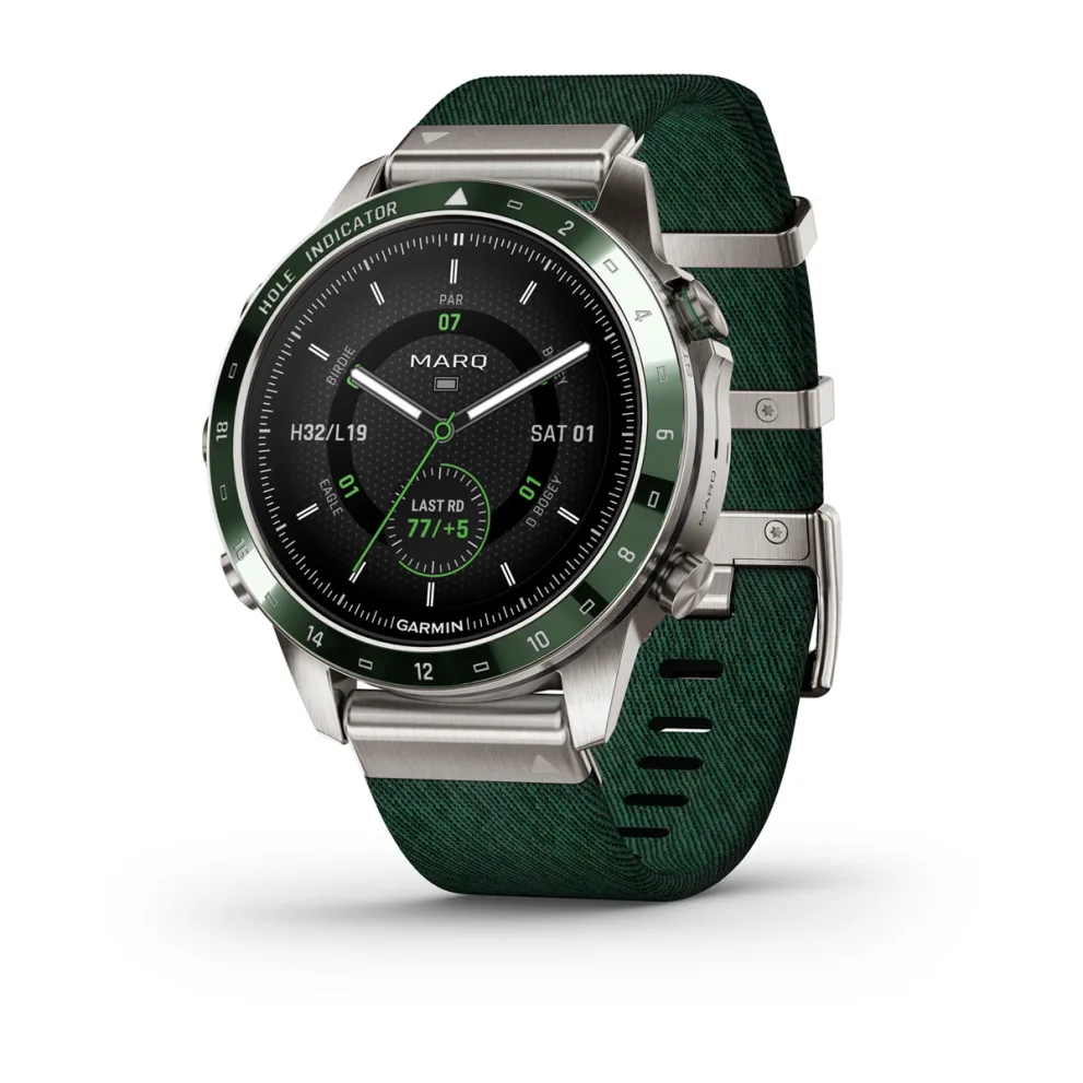 Garmin MARQ Golfer (Gen 2) – 46 mm Titanium, AMOLED Touchscreen, Luxury Golf Watch
