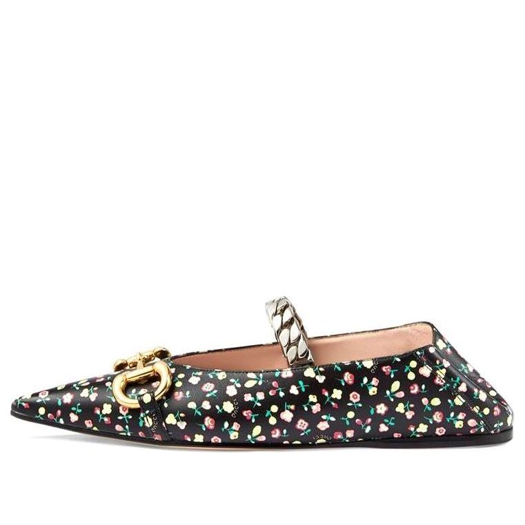 (WMNS) Gucci PRE-LOVED X Liberty London Floral Ballet Flats 'Black' 639272-2IO00-1054