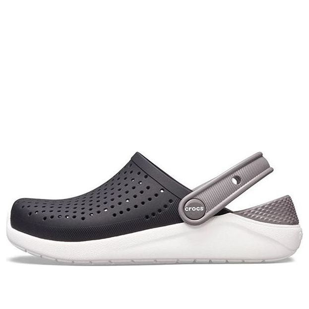 (GS) Crocs LiteRide Clogs 'Black Grey White' 205964-066