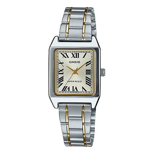 CASIO DRESS Series Stainless Steel StrapSquare Golden Quartz Waterproof Gold Analog LTP-V007SG-9B