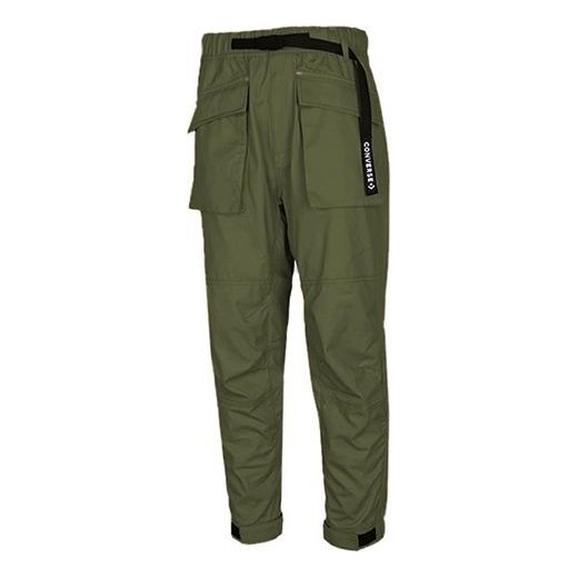 Converse Multi-pockets Knitted Long Pants Men Dark Green 10020006-A02