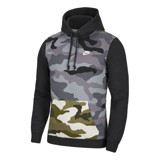 Nike Sportswear Club Fleece Camouflage Colorblock Green Army green CQ7764-324