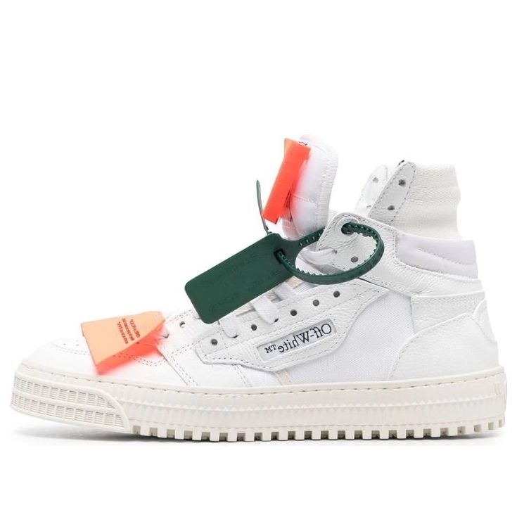 (WMNS) Off-White Off Court 3.0 Leather Canvas Sneaker 'White Orange' OWIA112C99LEA0020120