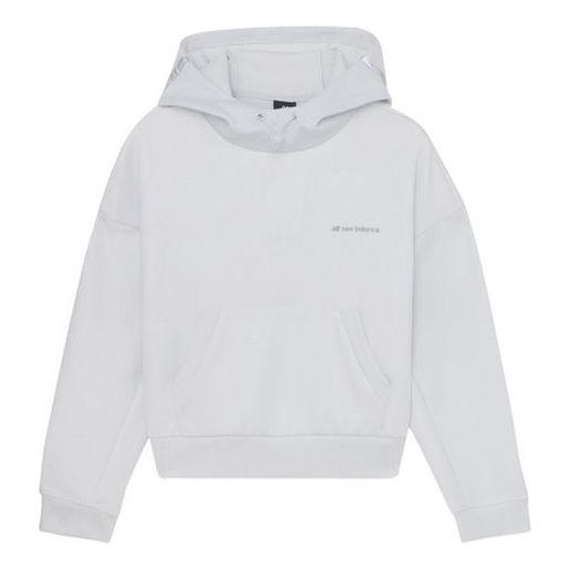 (WMNS) New Balance Sports Minimalistic Casual Pullover White Gray AWT03553-ARF