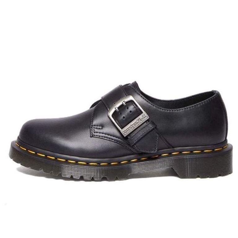(WMNS) Dr. Martens 1461 Buckle Pull Up Leather Oxford Shoes 'Black' 31040001