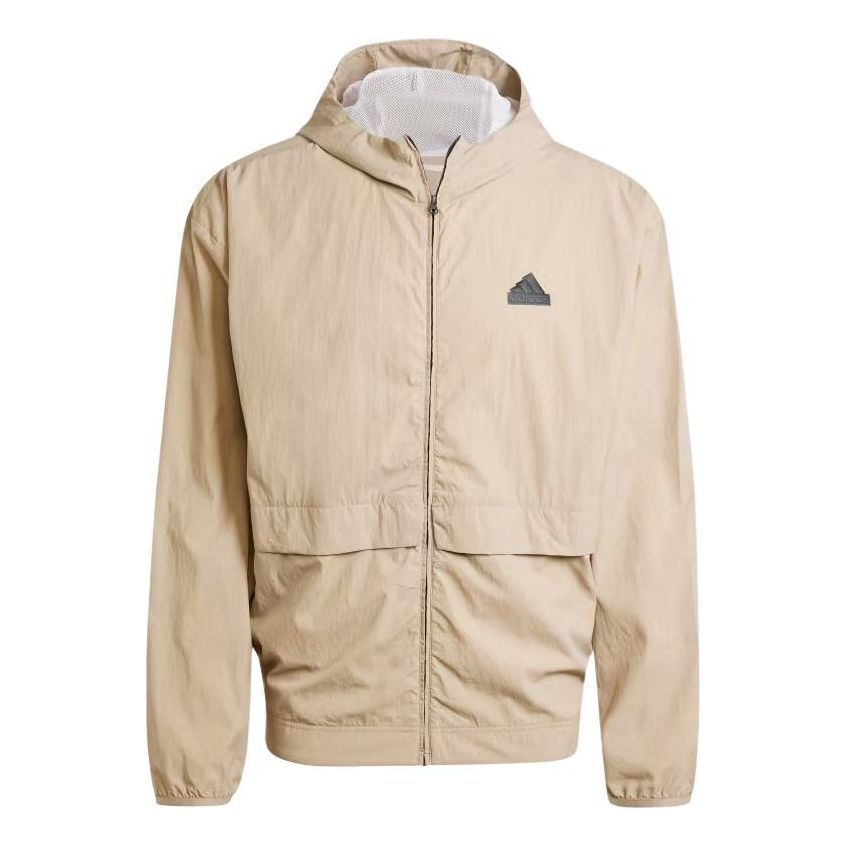 adidas City Escape Full-Zip Hoodie Asia Sizing 'Beige' IS9284