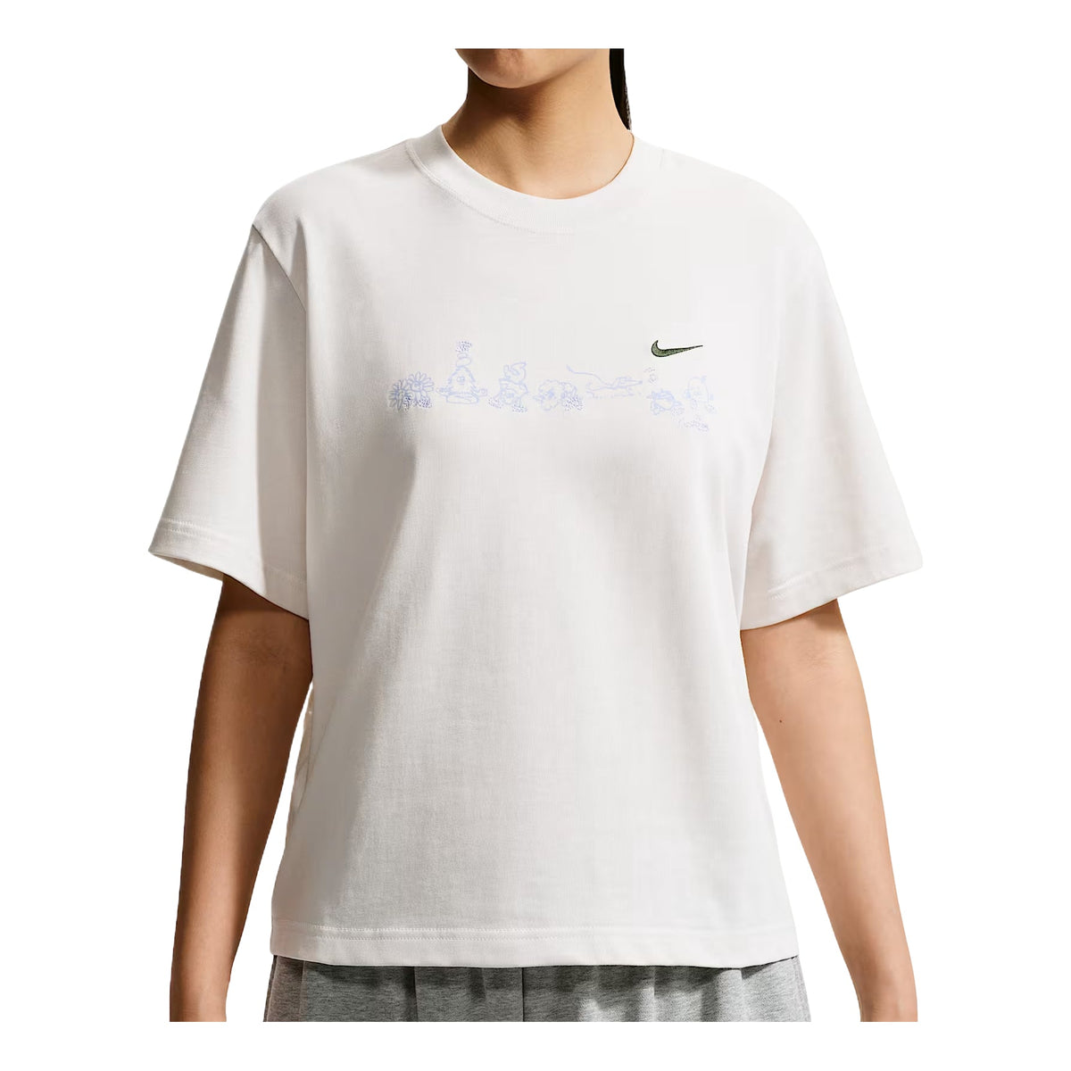(WMNS) Nike Boxy Fit T-Shirt Asia Sizing 'White' IW1213-030 - Nike Professional Edition