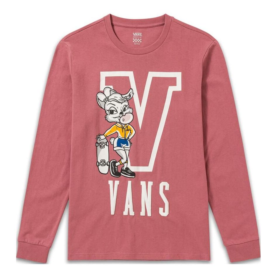 (WMNS) Vans Gym Class Long Sleeve T-Shirt 'Rose Red' VN0008YWBQU