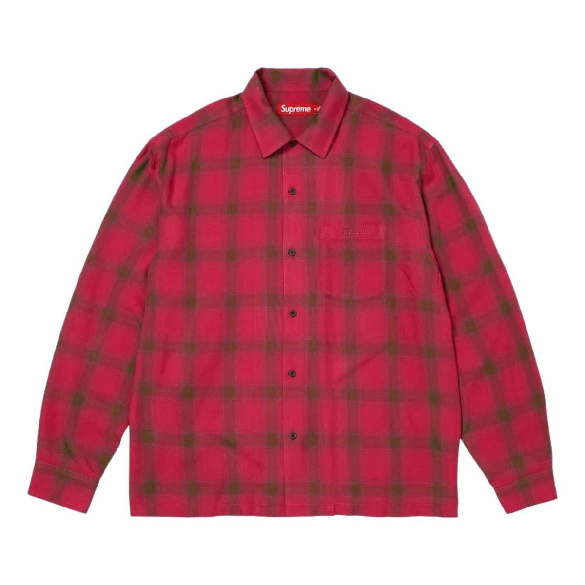 Supreme SS26 Shadow Plaid Rayon Shirt 'Magenta' SUP-SS26-138-MAG