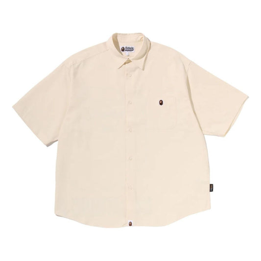 A Bathing Ape Big College Shirt 'Ivory' 0ZXSRMX00232QIVX