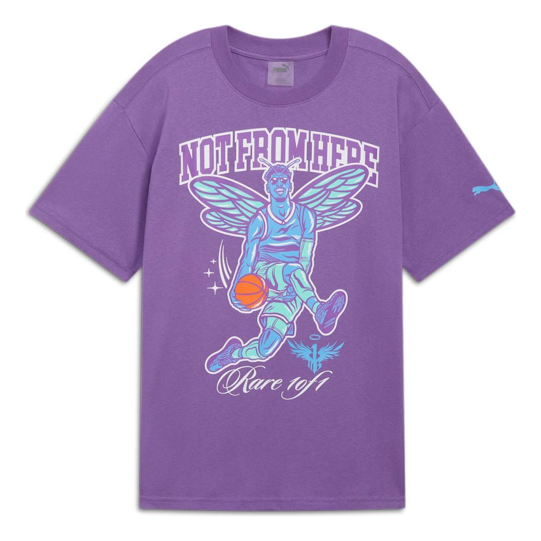 PUMA x Melo Charlotte Basketball T-shirt 'Purple' 627744-01