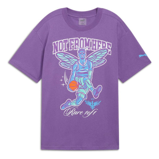 PUMA x Melo Charlotte Basketball T-shirt 'Purple' 627744-01