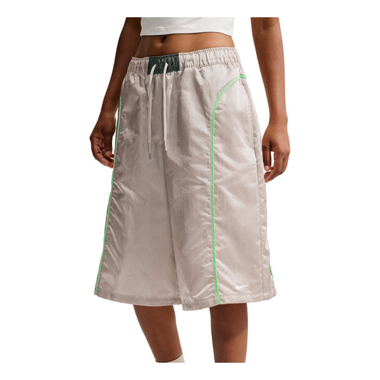 (WMNS) Nike Sportswear Loose Mid-Rise Woven Shorts 'Cream II Camo Green Illusion Green' IV5021-236 - Nike Professional Edition