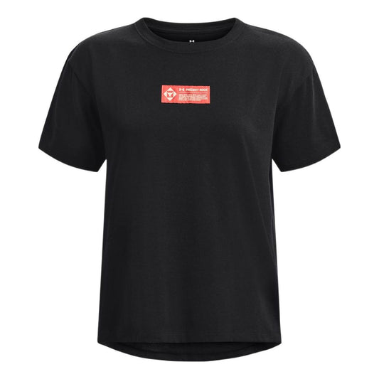 (WMNS) Under Armour Project Rock Graphic T-shirt 'Black' 1376917-001
