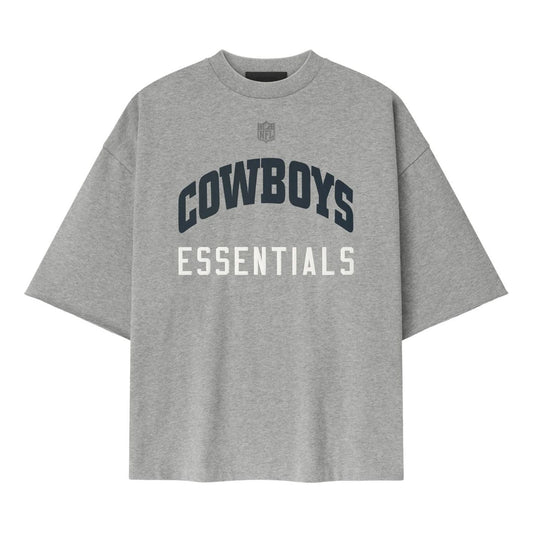 Fear of God Essentials x NFL FW25 Cowboys 90s 3/4 Sleeve Football T-Shirt 'Concrete Heather' 125NF252111F