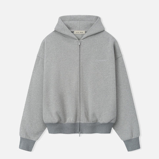 SIGNATURE CLASSIC FULL ZIP HOODIE - CONCRETE HEATHER