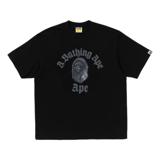 A Bathing Ape Gothic College Relaxed Fit Tee 'Black' 1K80-110-349-BLACK