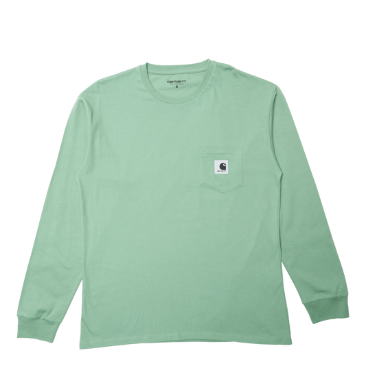 W' L/s Pocket T-shirt Mineral Green /---