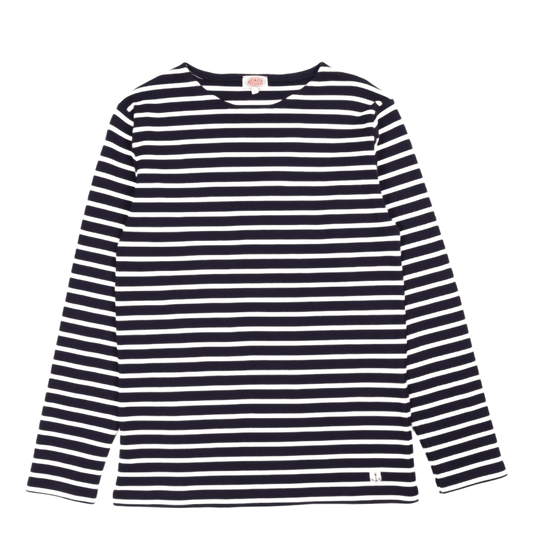 Striped Breton Shirt "houat" Navire Navy/ Nature