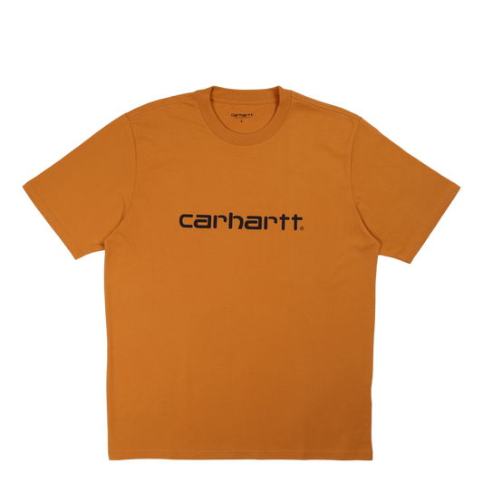 S/s Script T-shirt Ochre / Dark Navy