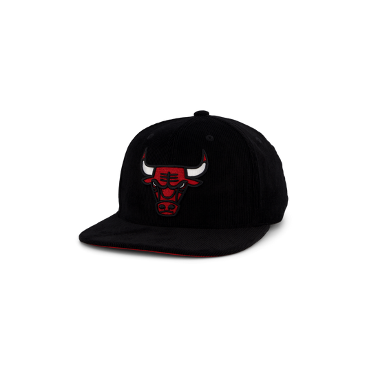 Bulls Black Cord Snapback