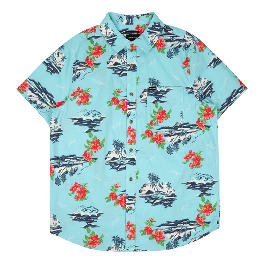 Charter Print S/s Wvn Canal Blue/paradise