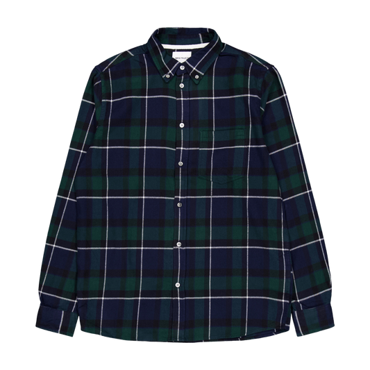 Anton Brushed Flannel Check Black Watch Check