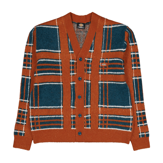 Galva Chk Cardigan Bombay Brown