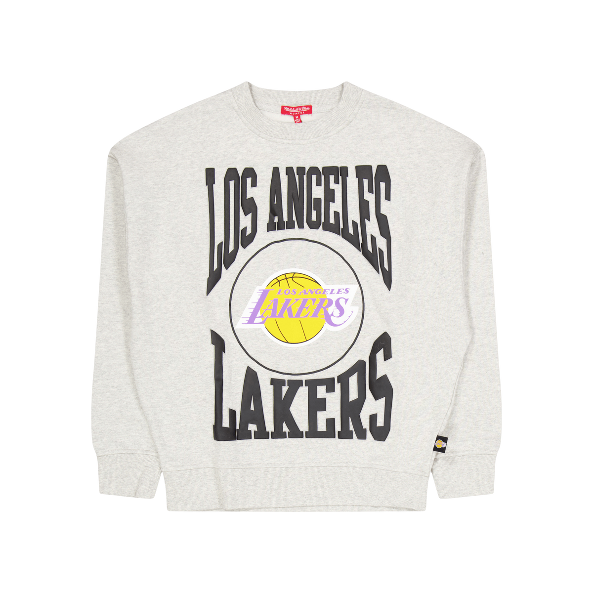 Lakers Womens Logo Lt Crew 3.0 Grey Heather