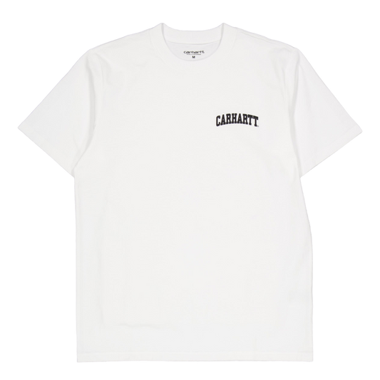 S/s University Script T-shirt White / Black