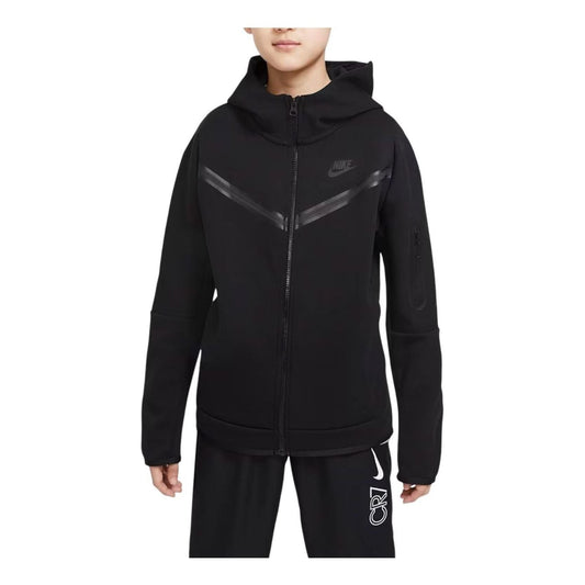 (GS) Nike Sportswear Tech Full Zip Hoodie 'Black' CU9223-010