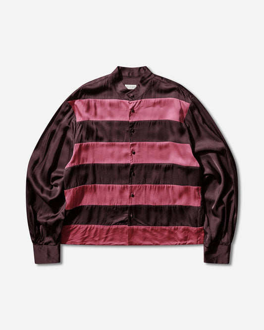 Men's Striped Viscose Shirt Fuchsia