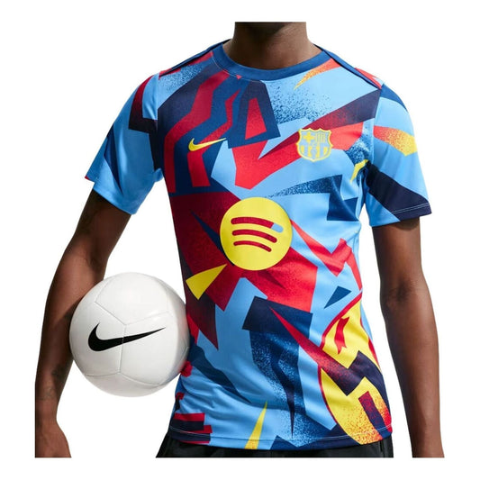 Nike x F.C. Barcelona Academy Pro Fourth Dri-FIT Pre-Match T-Shirt 'University Blue Gym Blue Opti Yellow' FZ1338-413