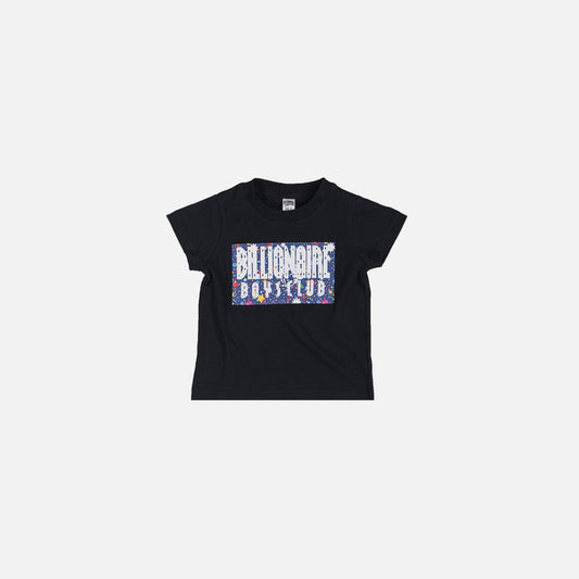 KIDS STARS BOX SS TEE - BLACK