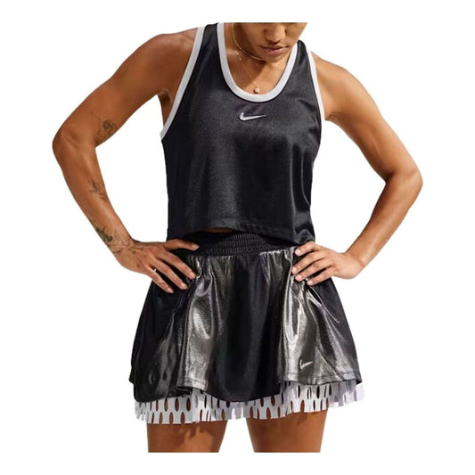 (WMNS) Nike Court x Naomi Osaka Slam Tank Top 'Black Metallic Silver' IW8571-010 - Nike Professional Edition