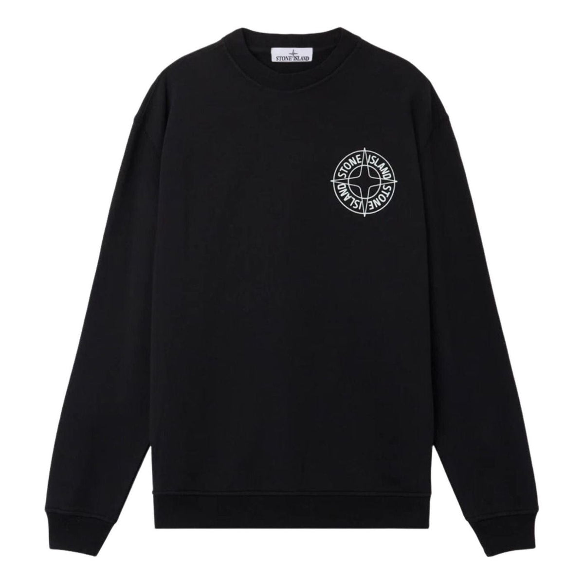 STONE ISLAND 6100001 Oversized Fit Outline Compass Print Sweatshirt 'Black' L1S1561000-01S0283-V0029