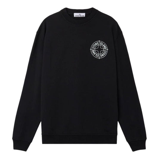 STONE ISLAND 6100001 Oversized Fit Outline Compass Print Sweatshirt 'Black' L1S1561000-01S0283-V0029