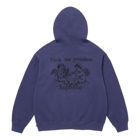 Supreme FW25 President Hooded Sweatshirt 'Washed Navy' FW25SW80-WASHED-NAVY