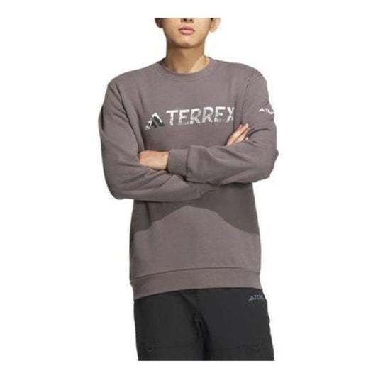adidas Terrex Long Sleeve T-Shirt Asia Sizing 'Brown White' JE6768