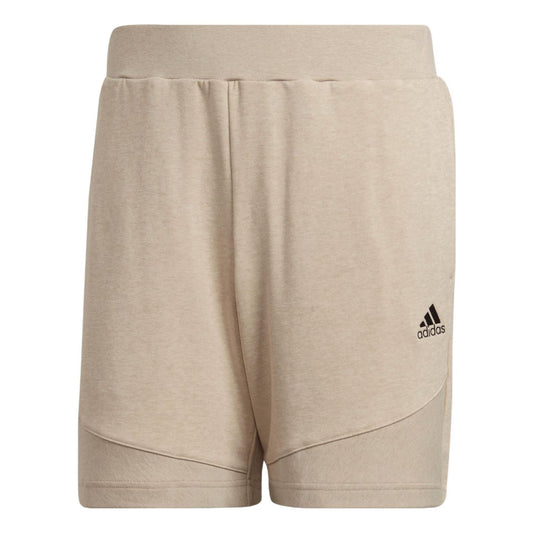 Men's adidas BotanDyed Short Solid Color Straight Loose Shorts Light Khaki HE3067