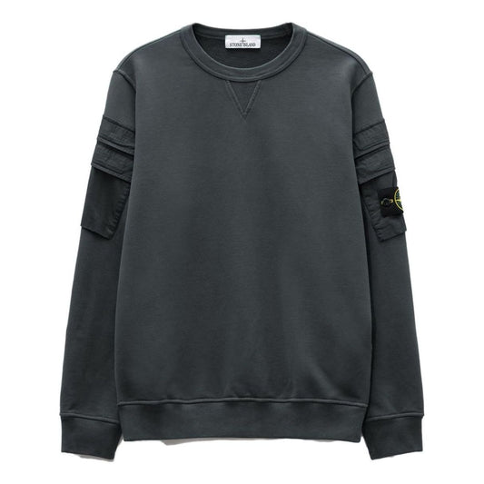 STONE ISLAND Sleeve Pockets Crewneck 'Lead Grey' 791560577-V0062