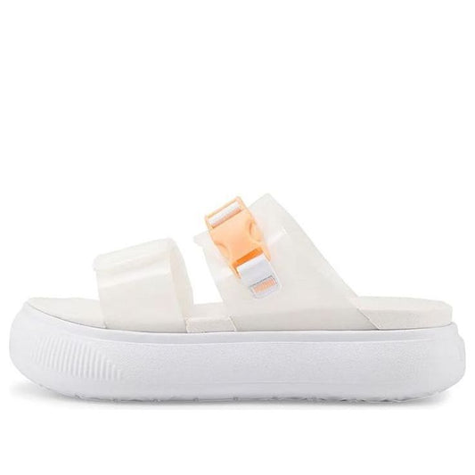 (WMNS) PUMA Suede Mayu Pop Sandal 'White Fizzy Melon' 384433-02