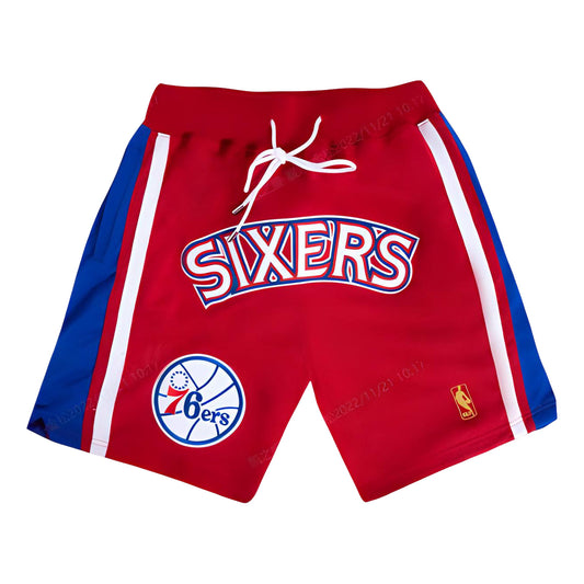 Mitchell & Ness x Just Don Philadelphia 76Ers 1996-97 Retro Shorts 'Red' SHORMO20277-P76RDRY96 - Mitchell & Ness Professional Edition
