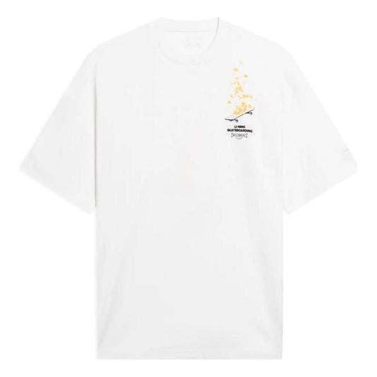 Li-Ning Skateboarding Graphic T-shirt 'White' AHST101-2