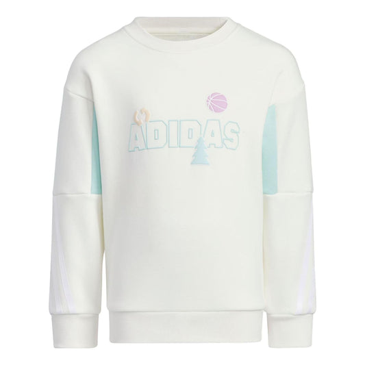 (GS) adidas City Escape Graphic Crew Sweater Asia Sizing 'White' IY5034