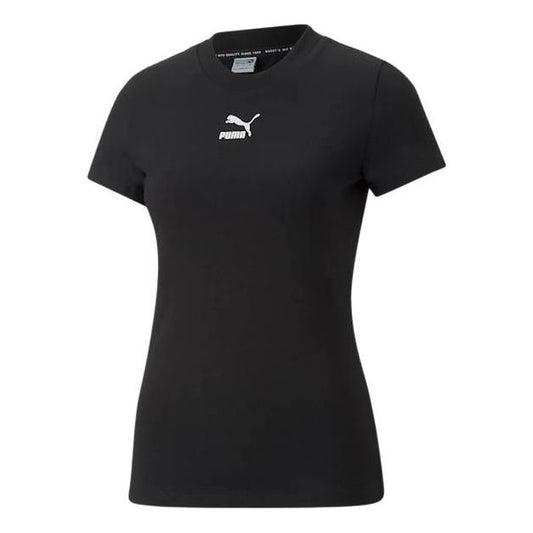 (WMNS) PUMA Classics Slim T-Shirt 'Black' 535610-01
