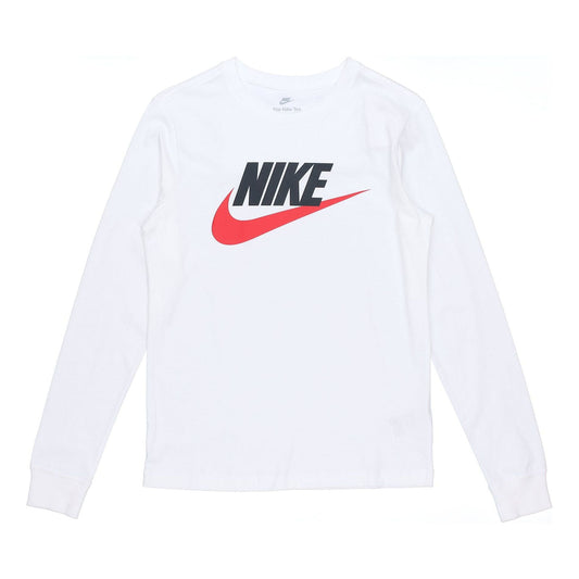 Nike Sportswear Futura Icon Logo Printed Casual Collar Long Sleeved Male White CI6292-102